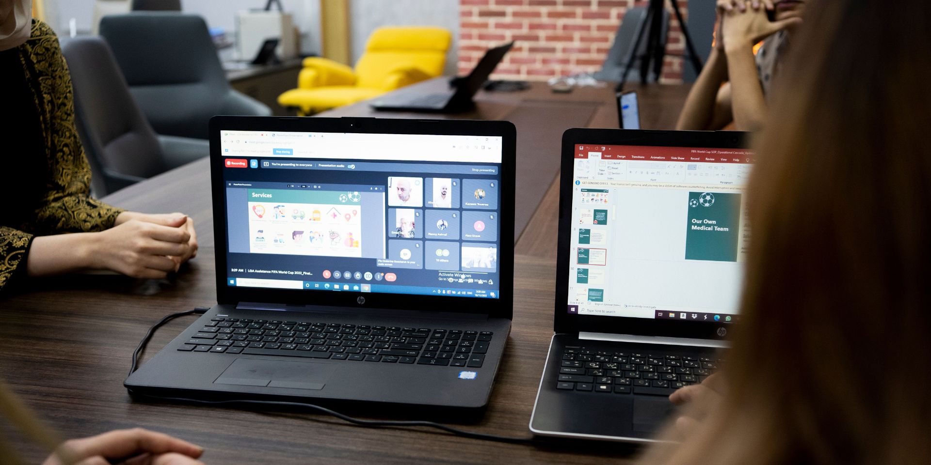 Web design team working on a website project in Al Qusais